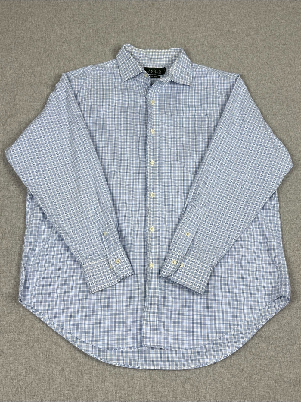 Lauren Ralph Lauren Non-Iron Dress Shirt Men’s 17 34/35 Slim Plaid